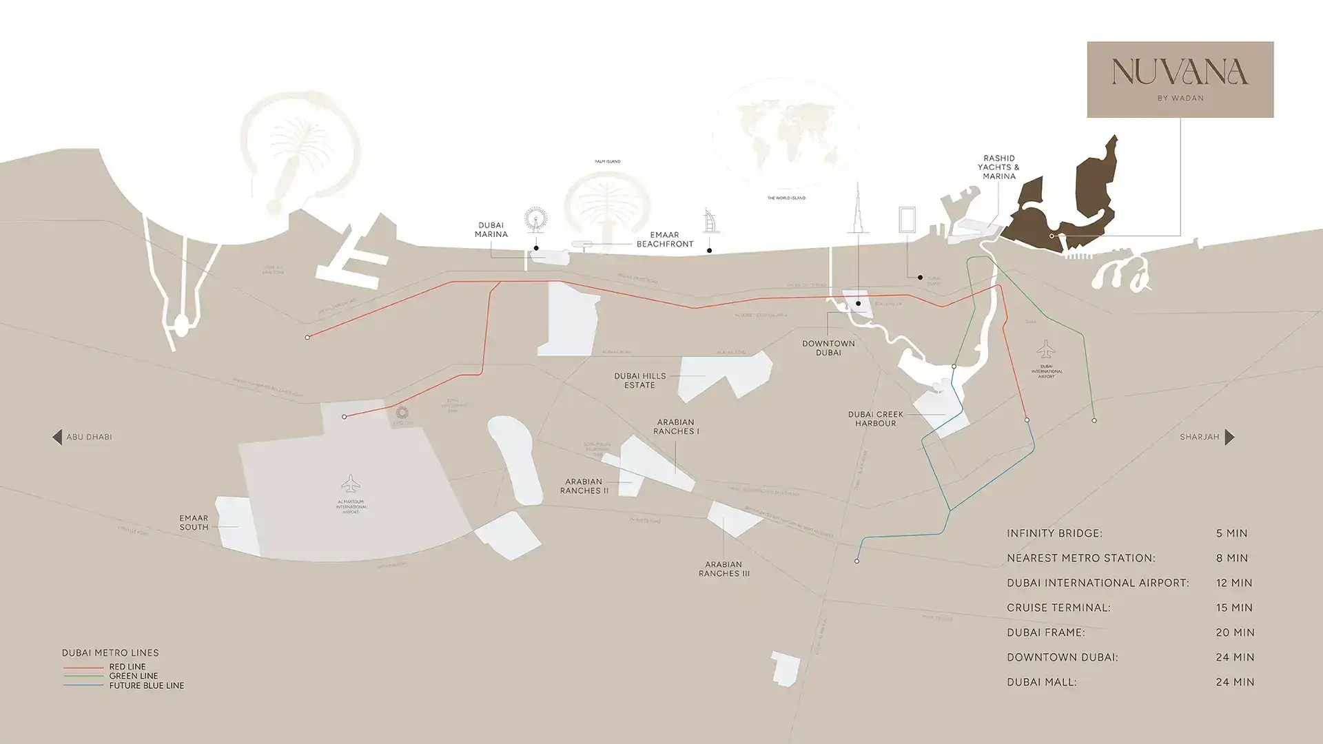 Nuvana at Dubai Islands location map