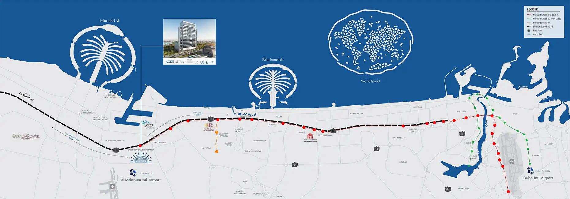 Azizi Aura location map