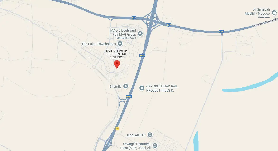 Greenfield Living at Dubai South location map