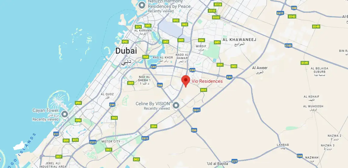 Vio Residences location map