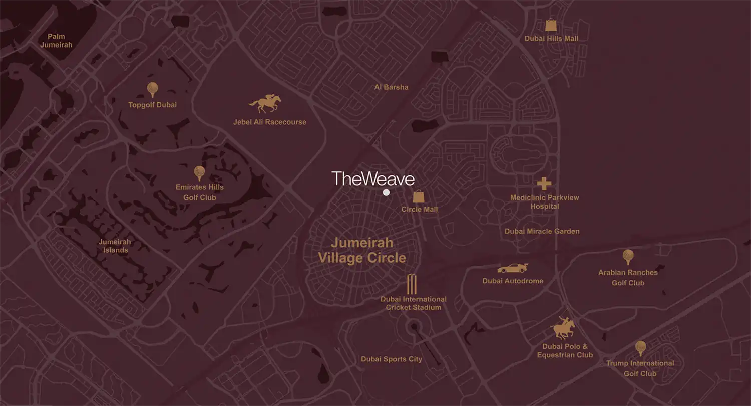 The Weave at JVC location map