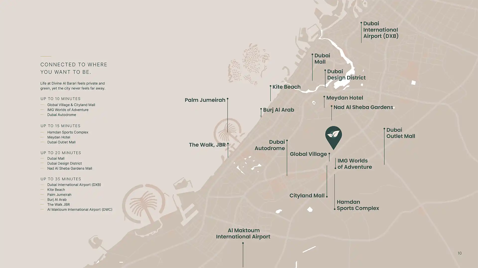 Divine Al Barari by Takmeel location map