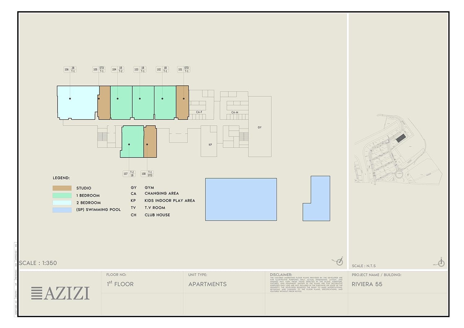 Azizi Riviera 55 floor plan