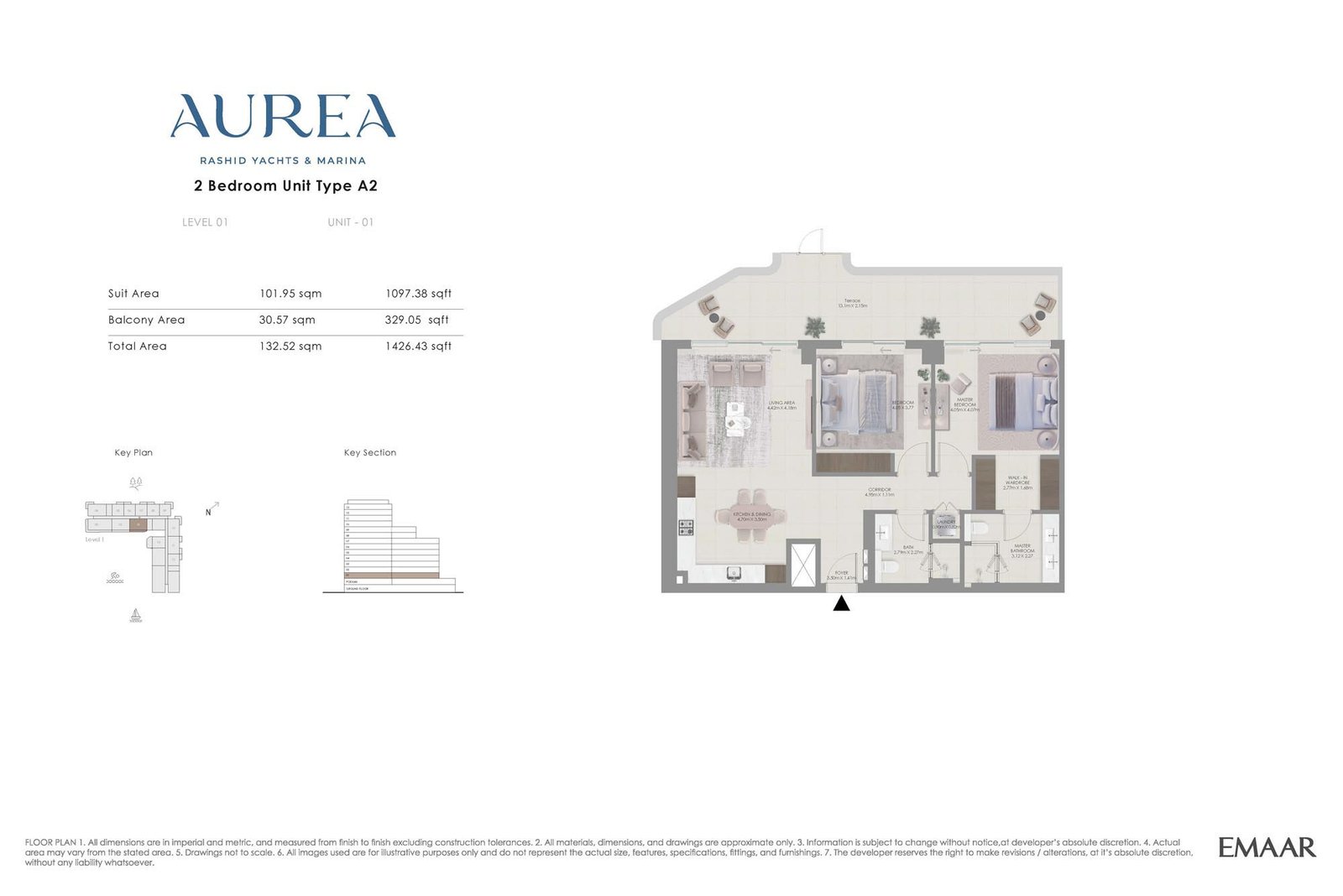 Aurea at Rashid Yachts and Marina floor plan