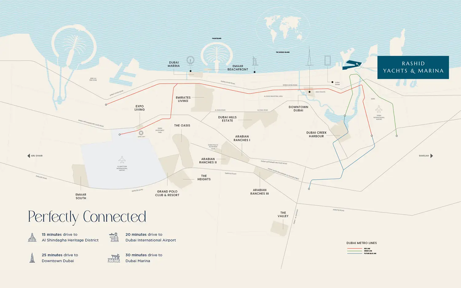 Aurea at Rashid Yachts and Marina location map