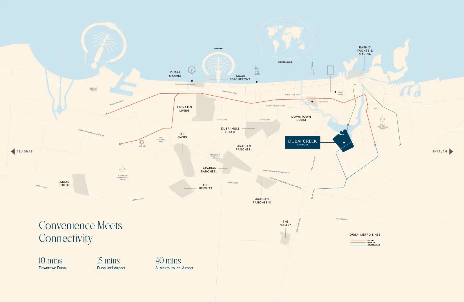 Lyvia by Palace at Dubai Creek Harbour location map