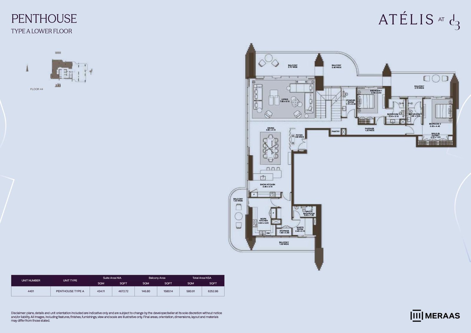 5 Bedrooms + Maid floor plan