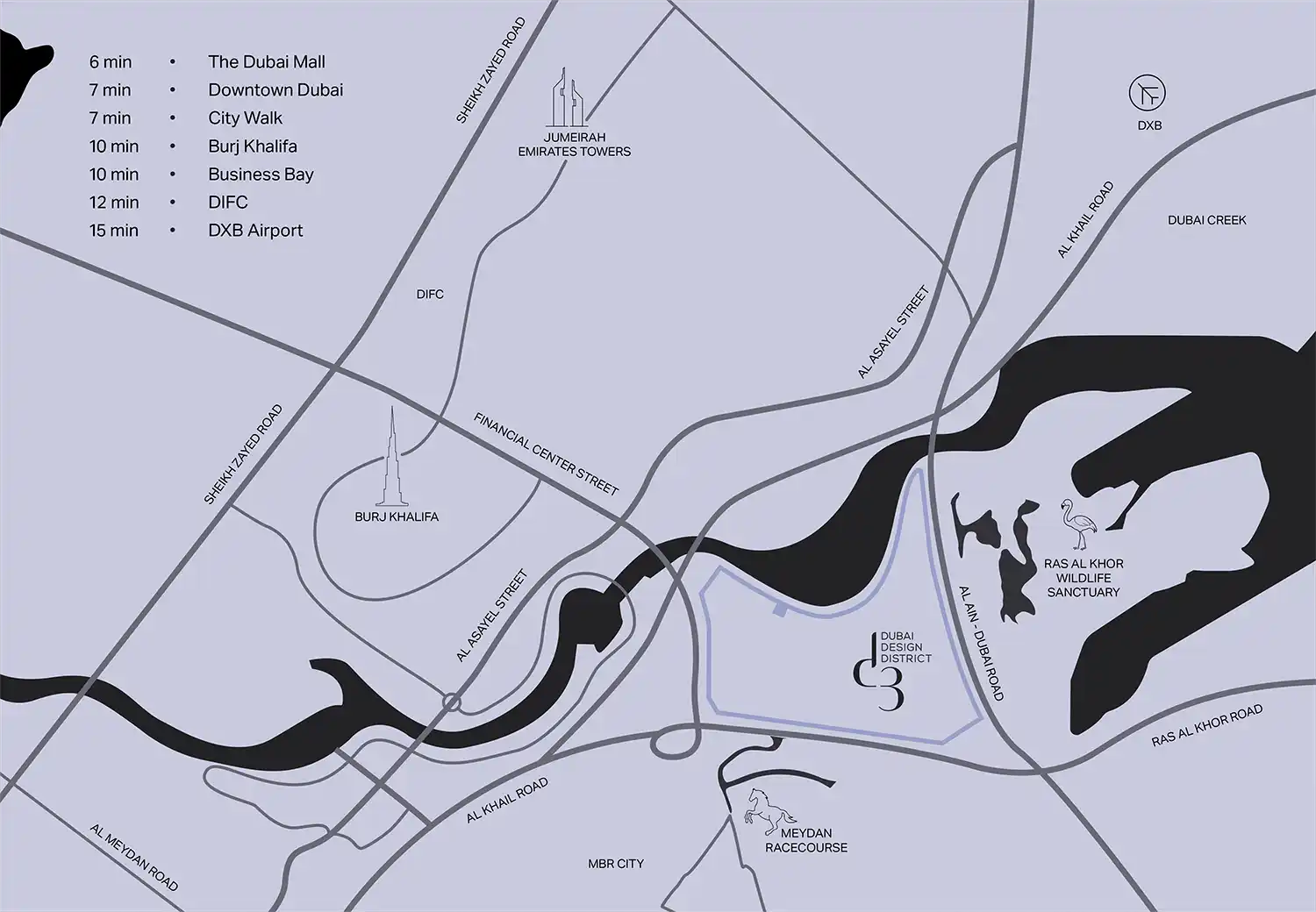 Atelis at Dubai Design District location map