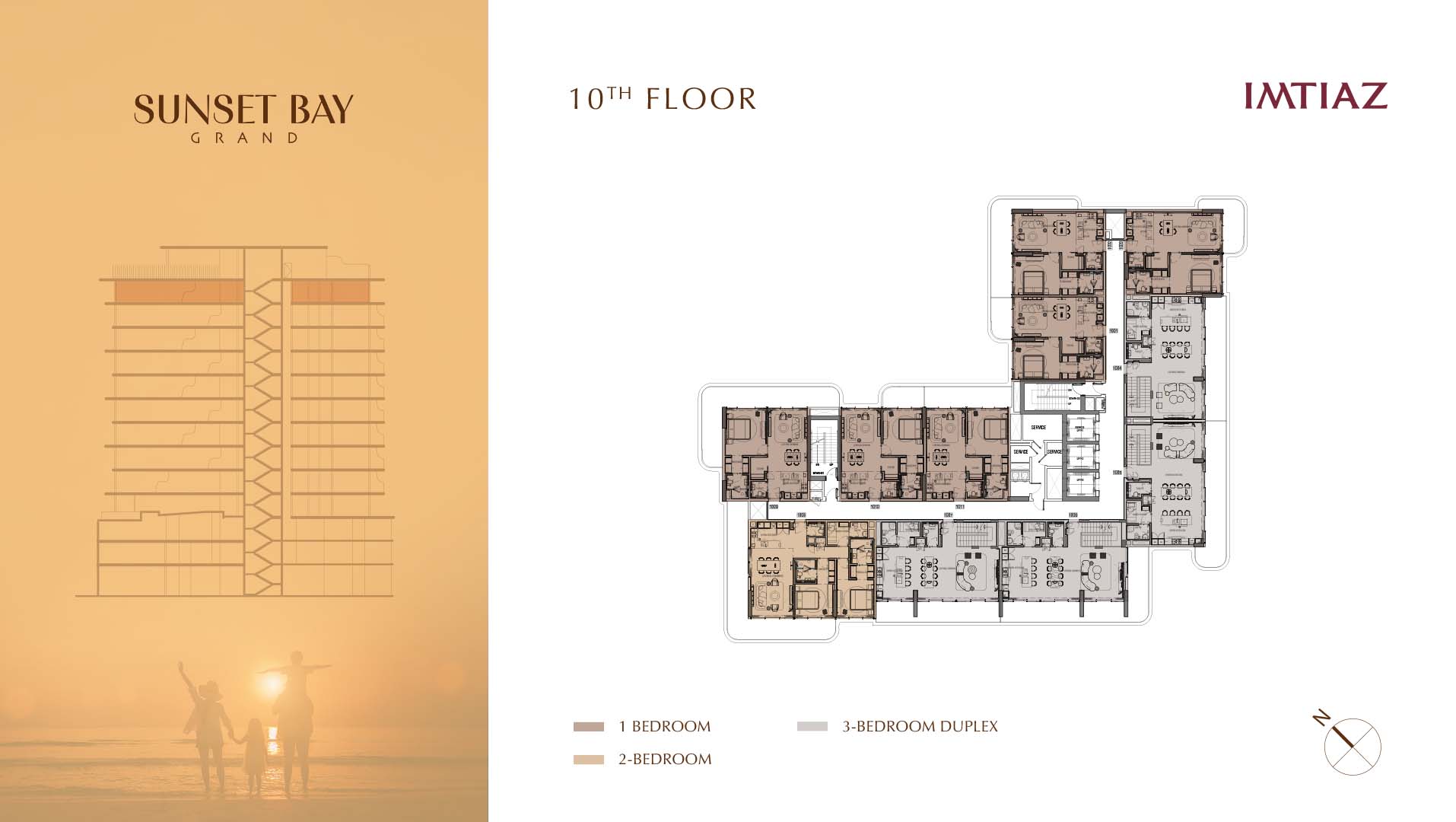 Sunset Bay Grand by Imtiaz Podium To Roof 10th Floor floor plan