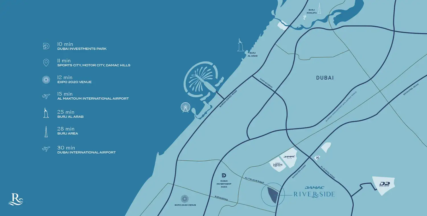 Olive at Damac Riverside location map