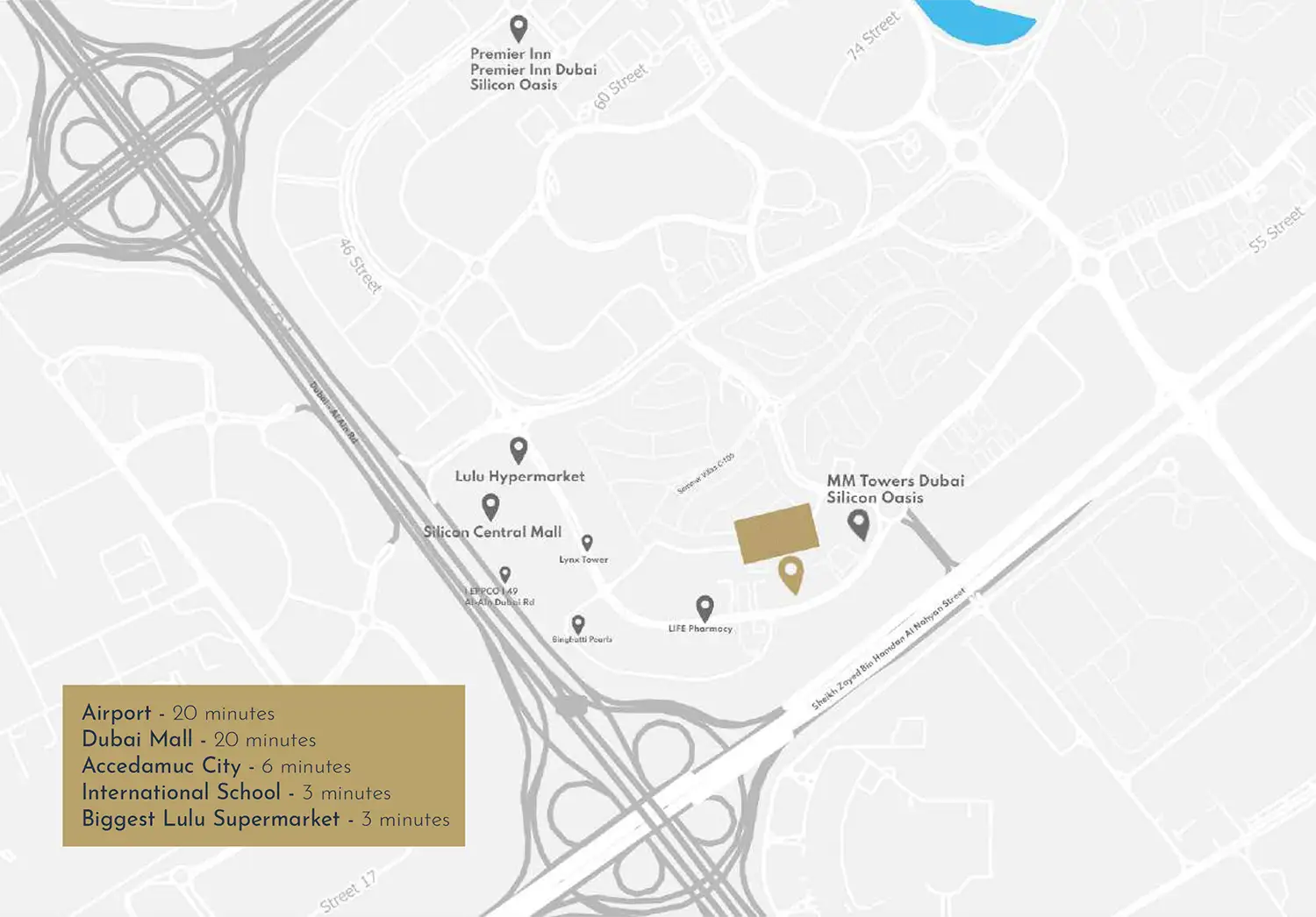 Aura Prestige at Dubai Silicon Oasis location map