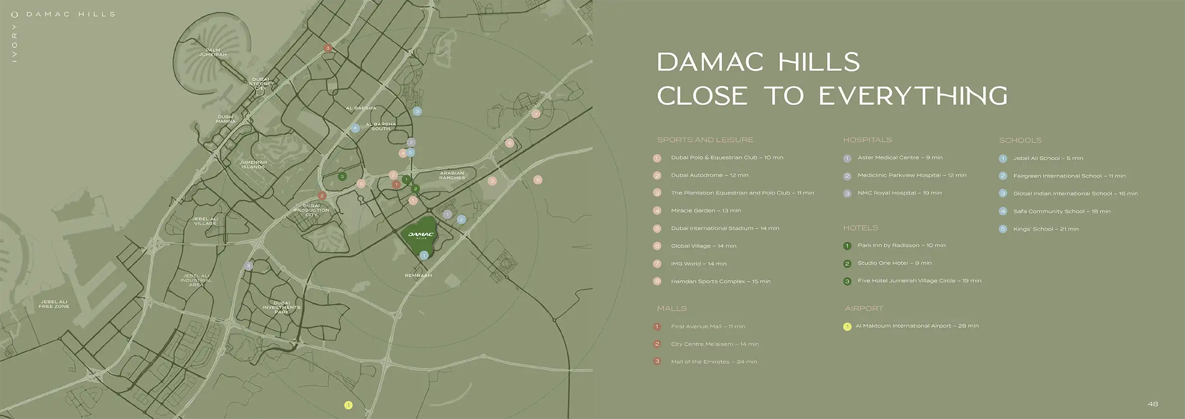 Ivory at Damac Hills location map