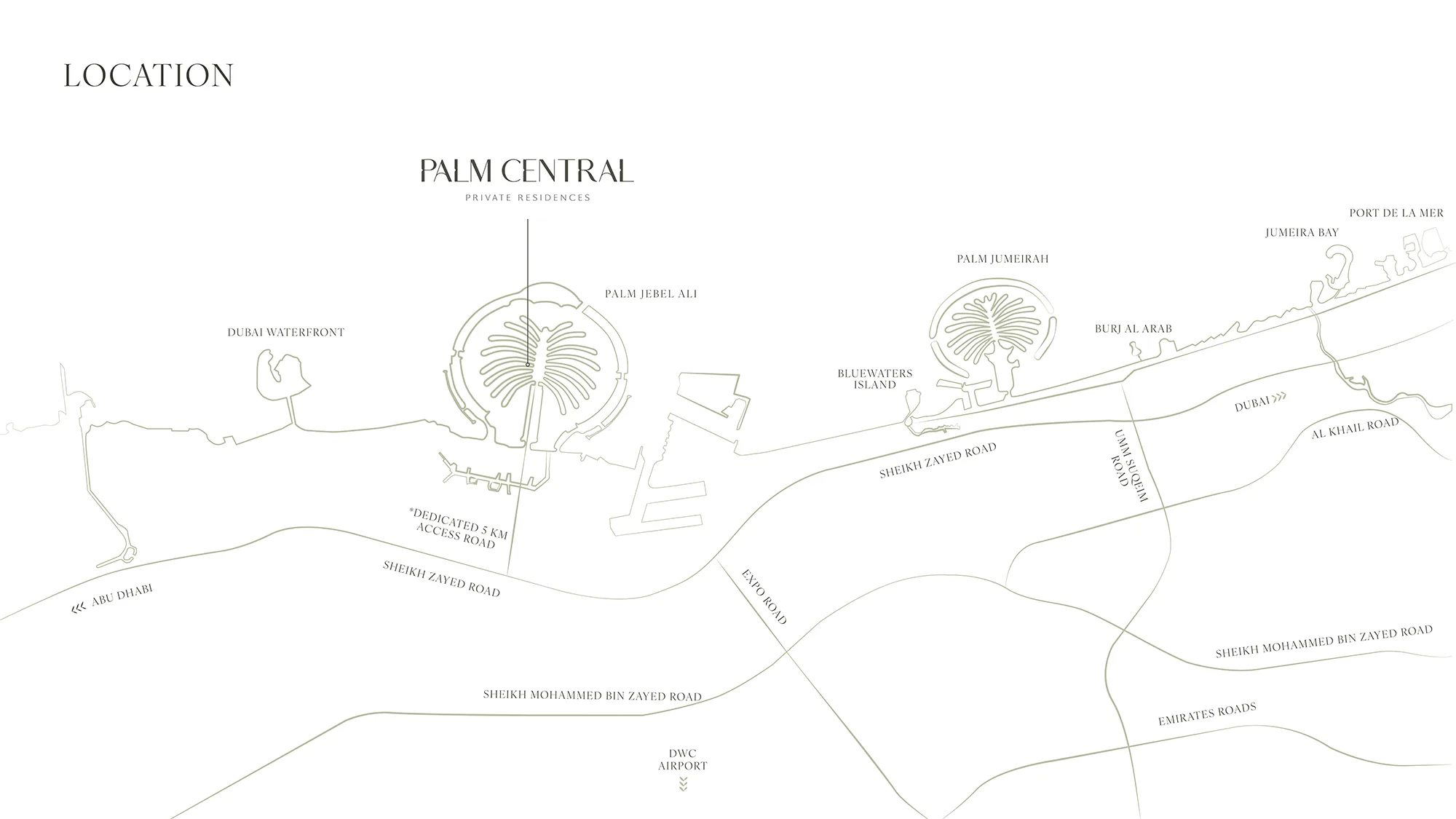 Palm Central Private Residences location map