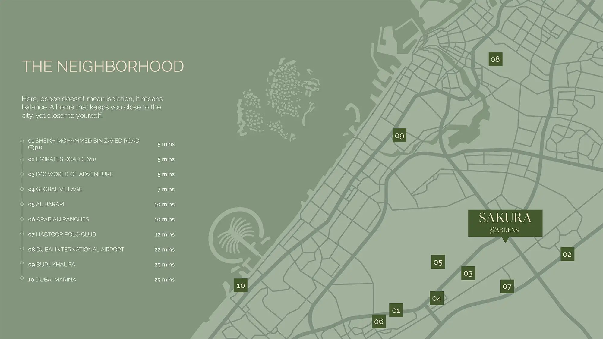 Sakura Gardens location map