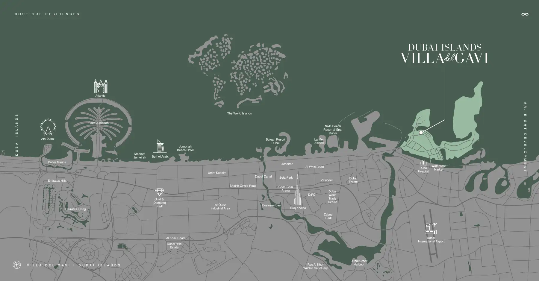 Villa Del GAVI at Dubai Islands location map
