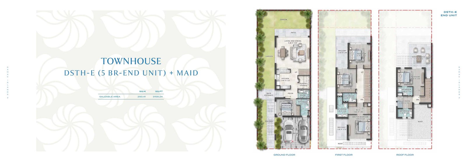 5 Bedrooms + Maid floor plan