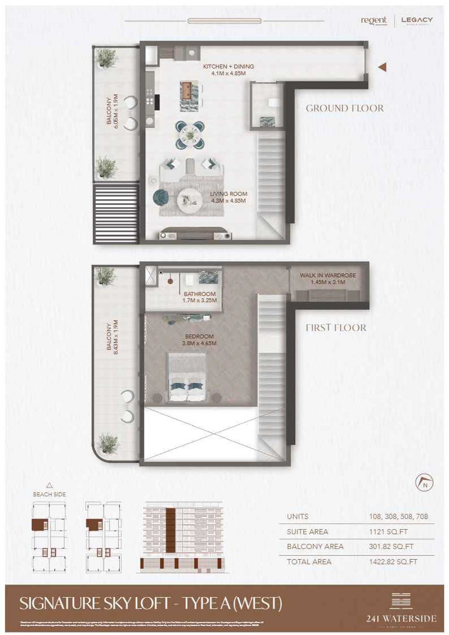1 Bedroom floor plan