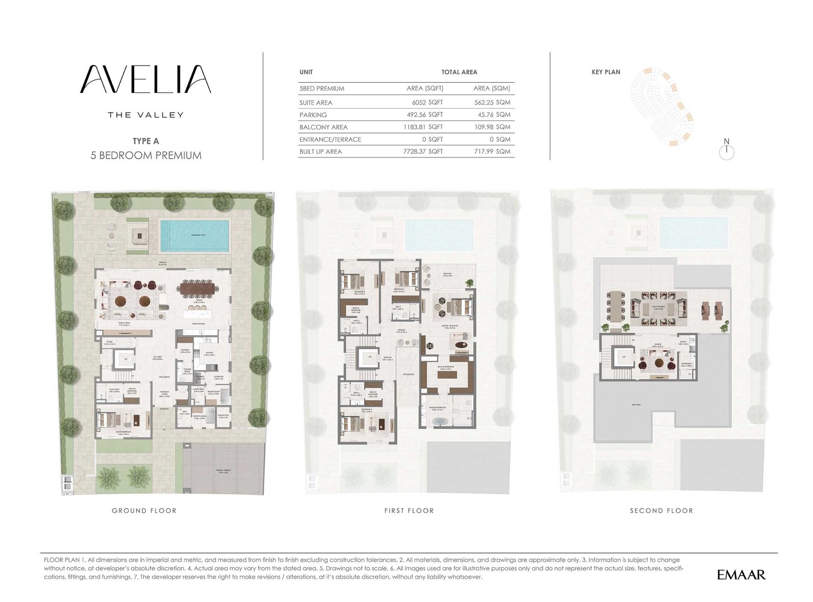 5 Bedrooms + Pool + Maid floor plan