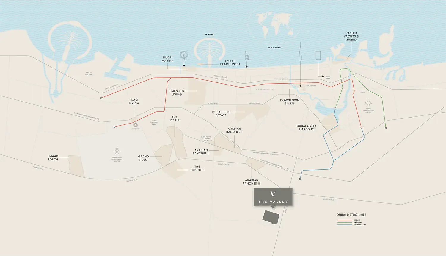 Avelia at The Valley location map
