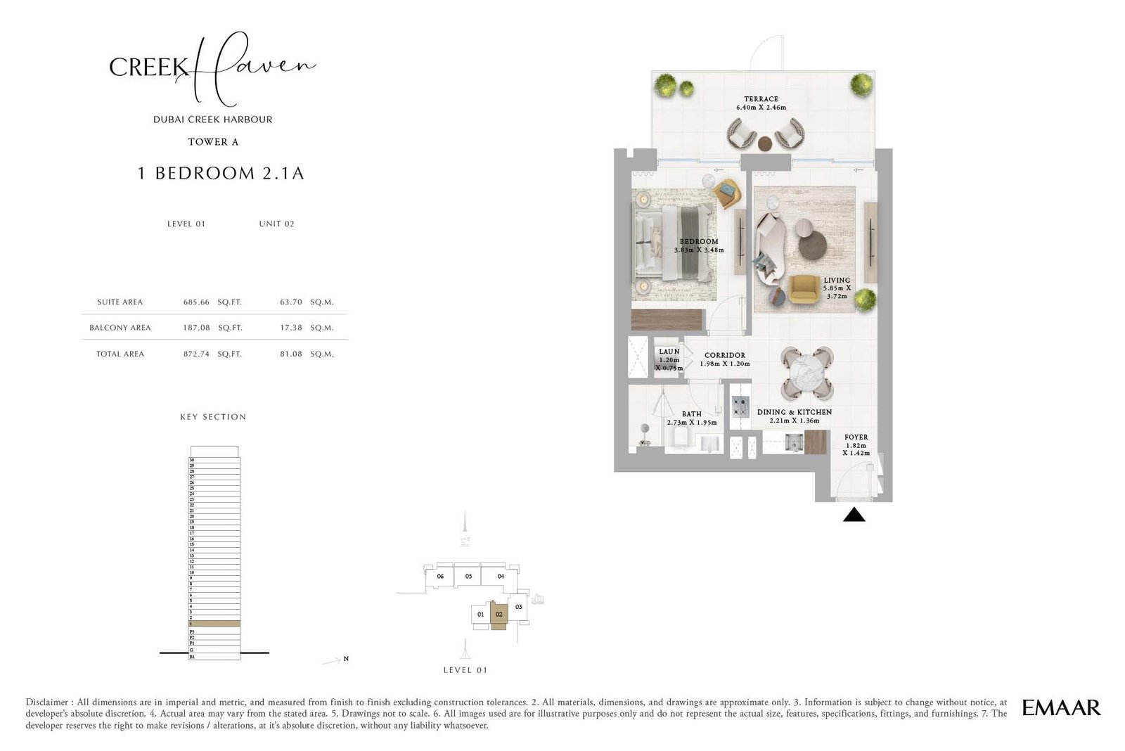 1 Bedroom floor plan