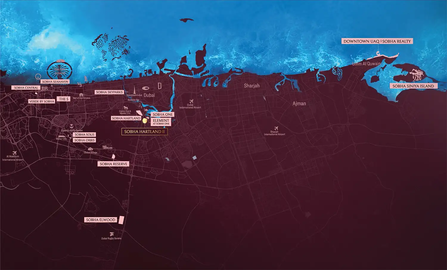 Skyvue Altier at Sobha Hartland 2 location map