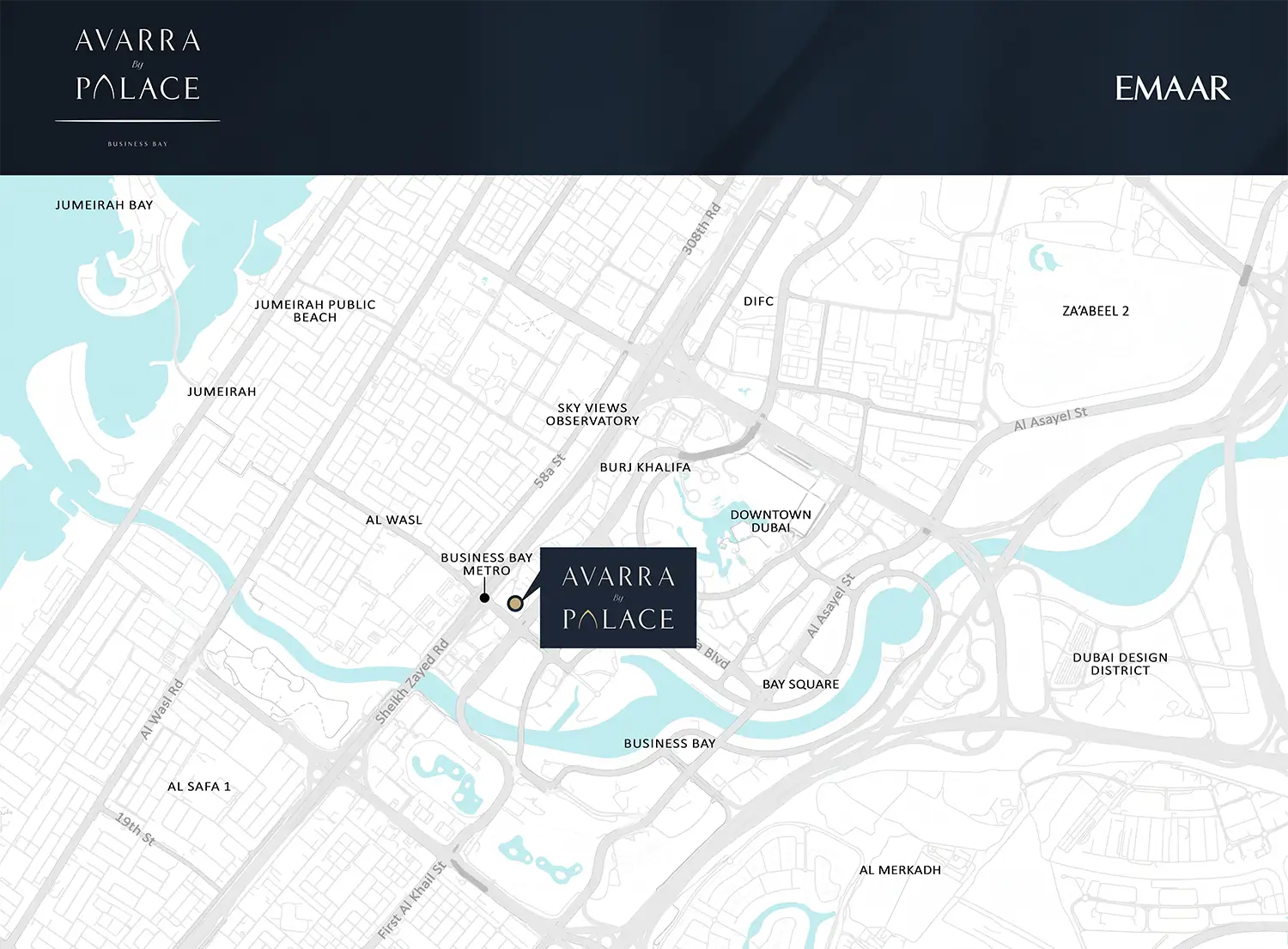 Avarra by Palace location map