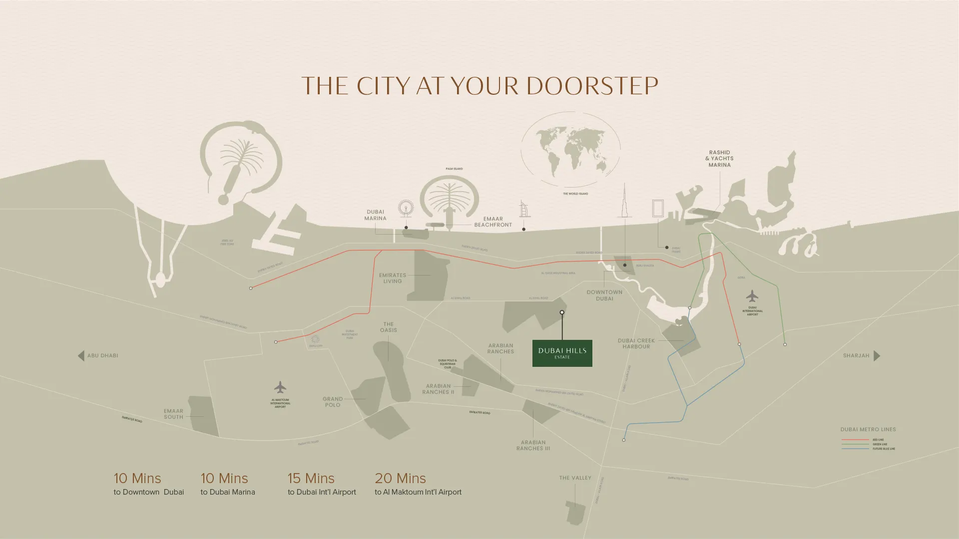 Greencrest at Dubai Hills Estate location map