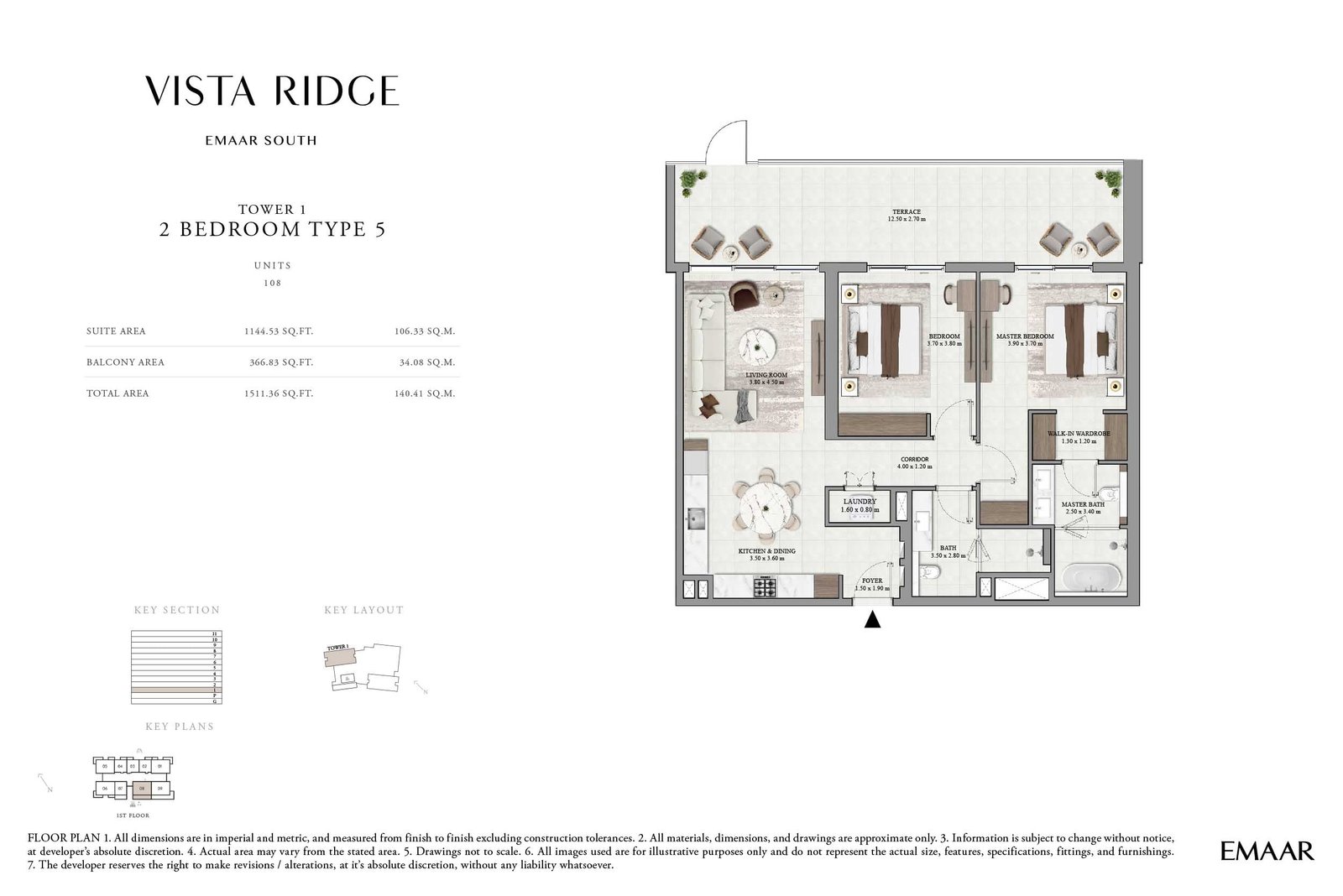 2 Bedrooms floor plan