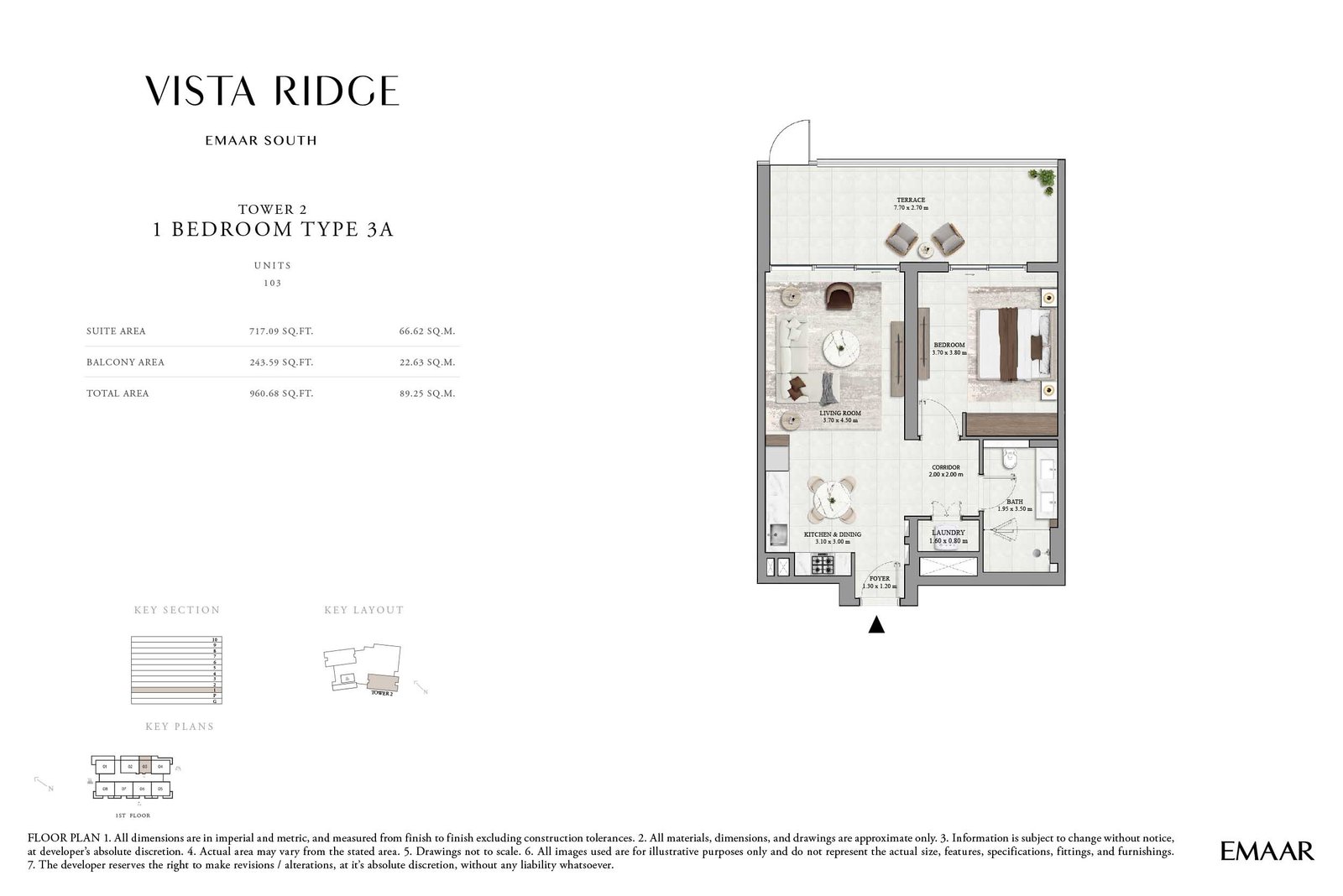 1 Bedroom floor plan