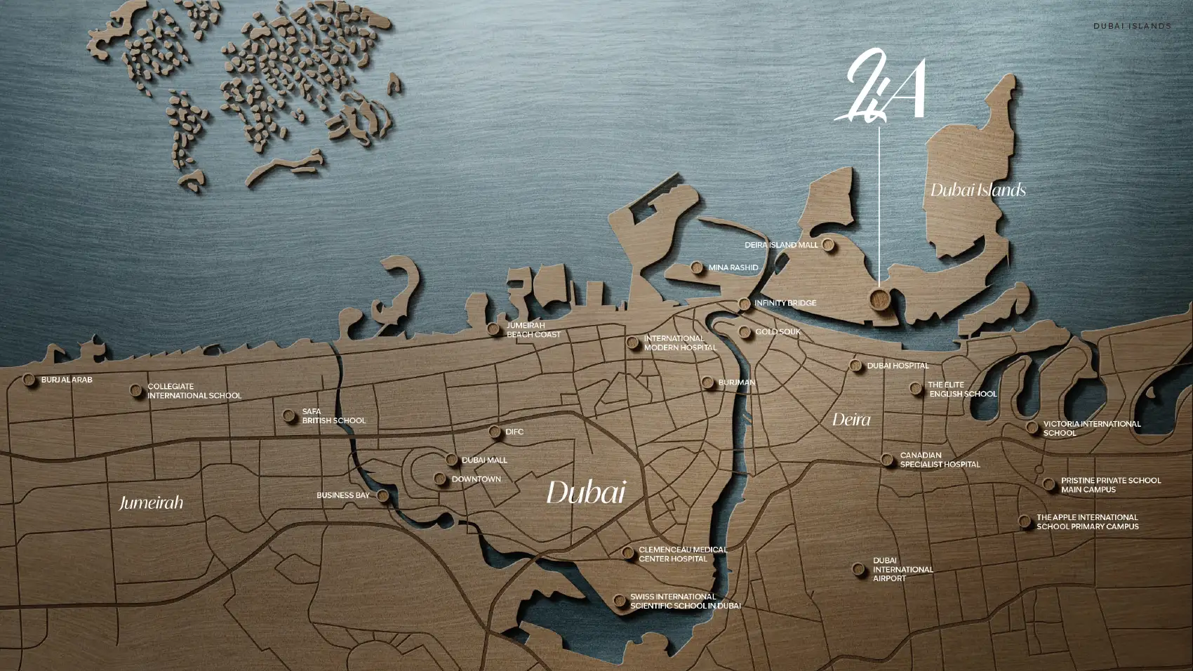 LIA at Dubai Islands location map