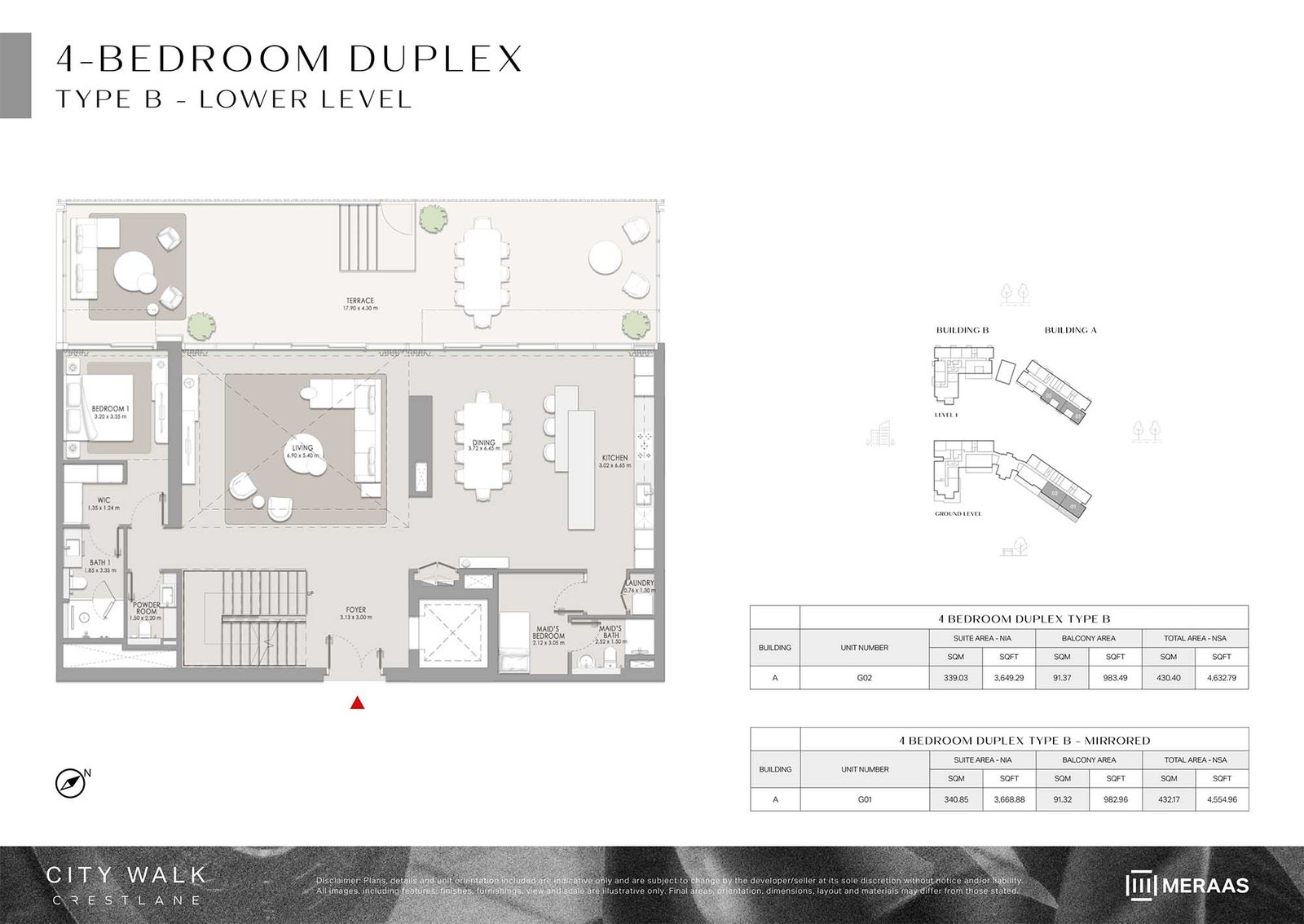 4 Bedrooms + Maid floor plan