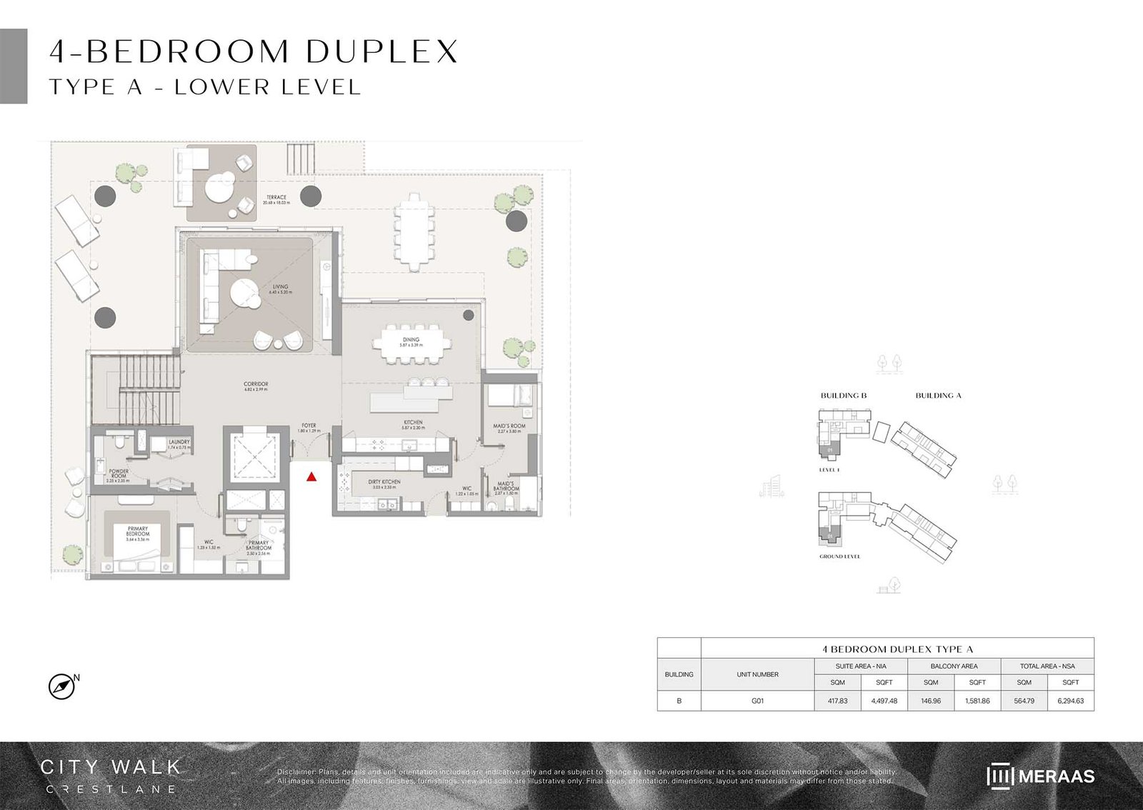 4 Bedrooms + Maid floor plan