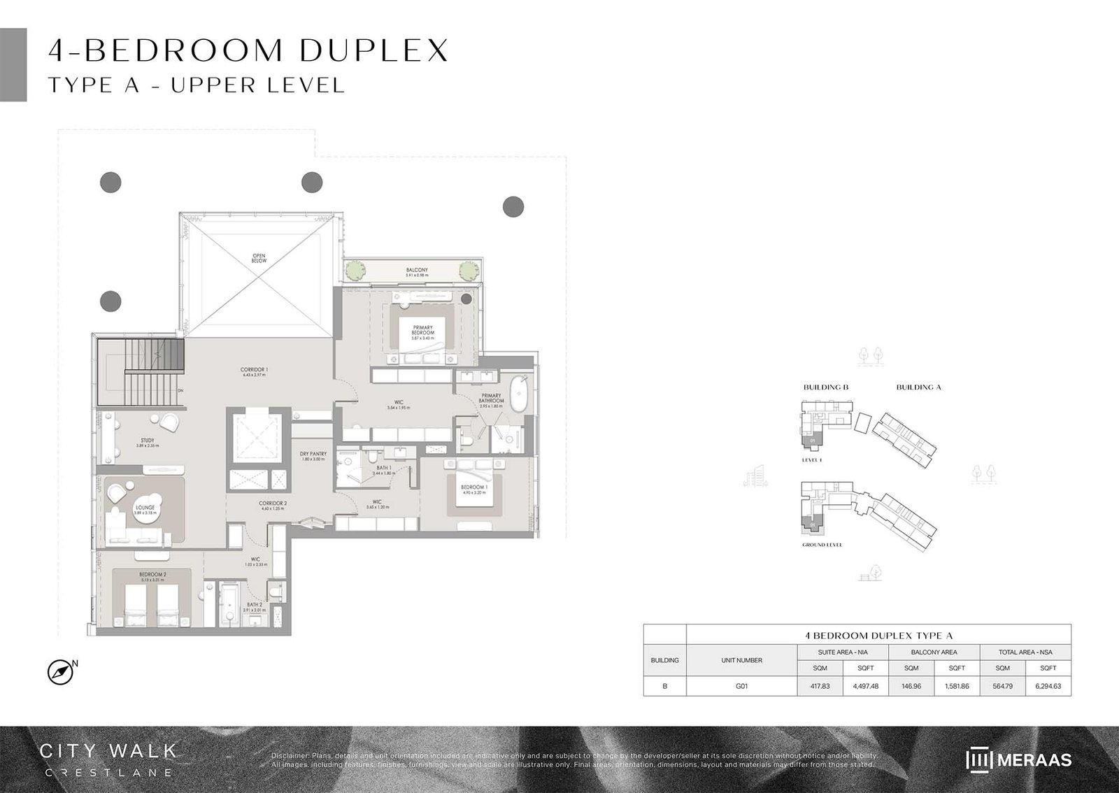 4 Bedrooms + Maid floor plan