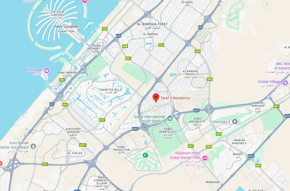 Taraf 3 Residence location map