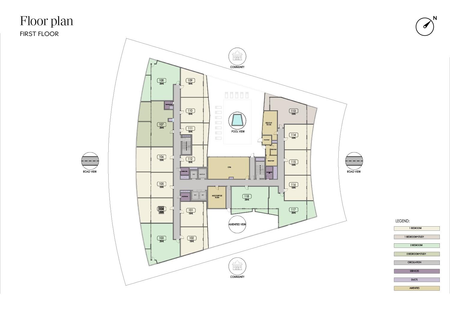 Samana Greenfield Layout 1st Floor floor plan