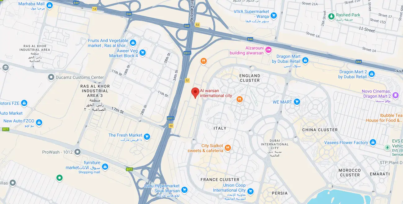 Al Warsan Star by Rose Homes location map
