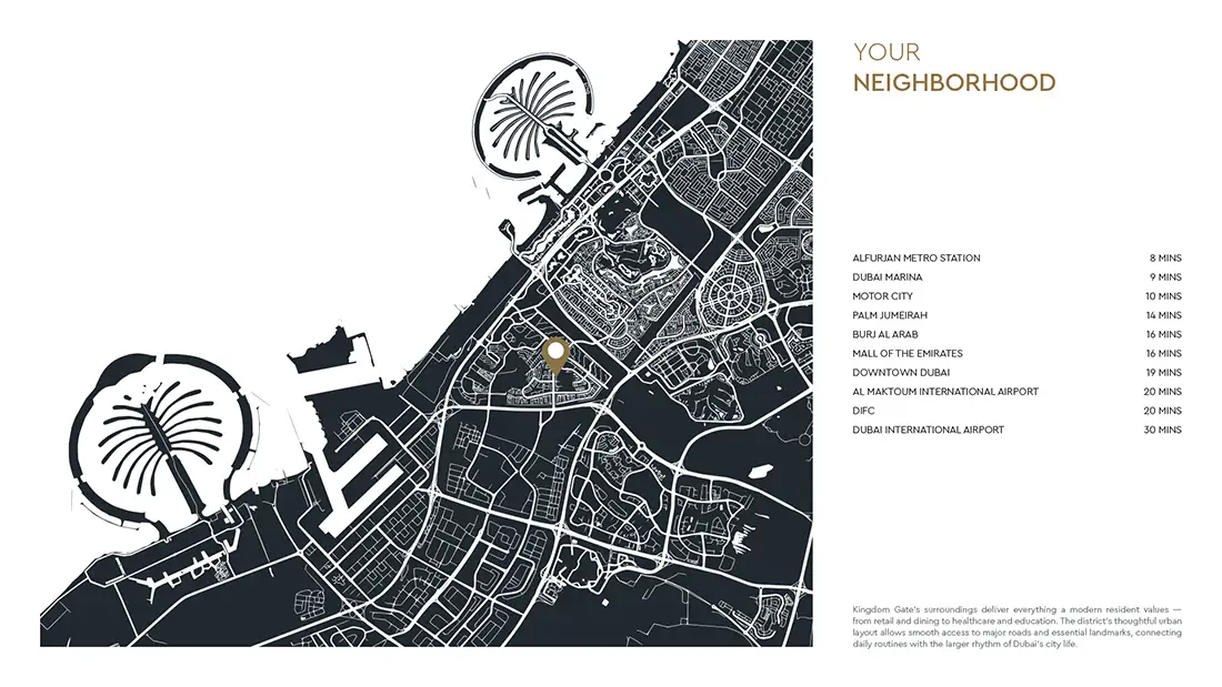 Kingdom Gate at Al Furjan location map