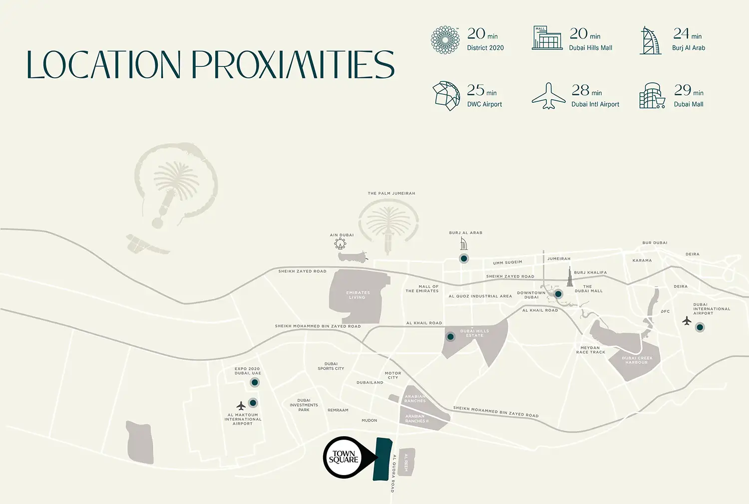 Evelyn on The Park location map