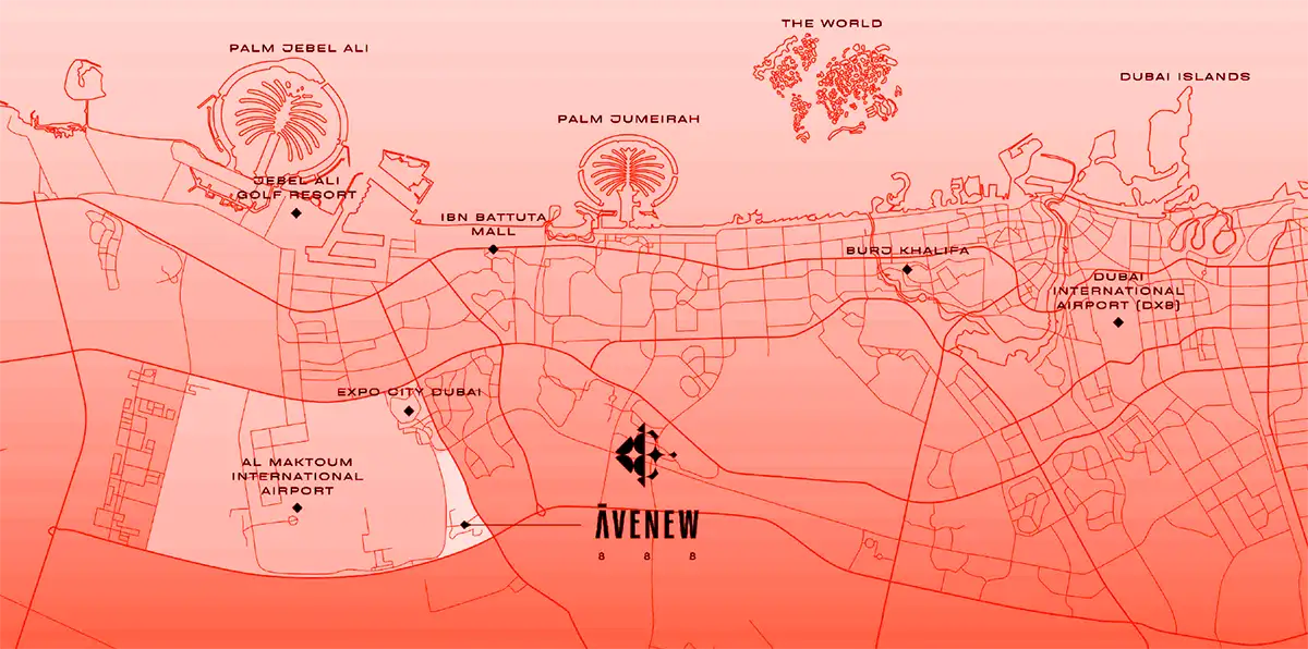 Loom at Avenew 888 location map
