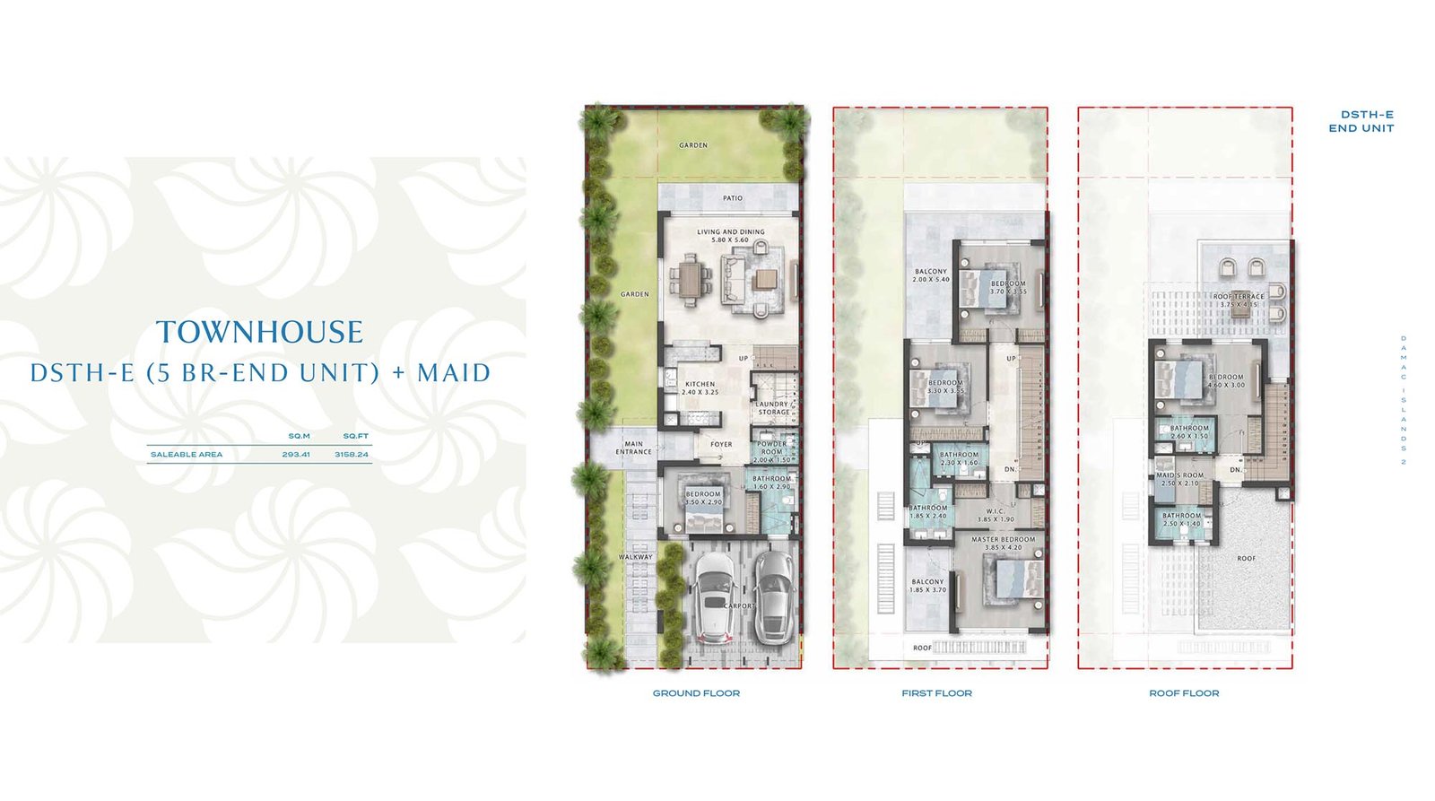 5 Bedrooms + Maid floor plan