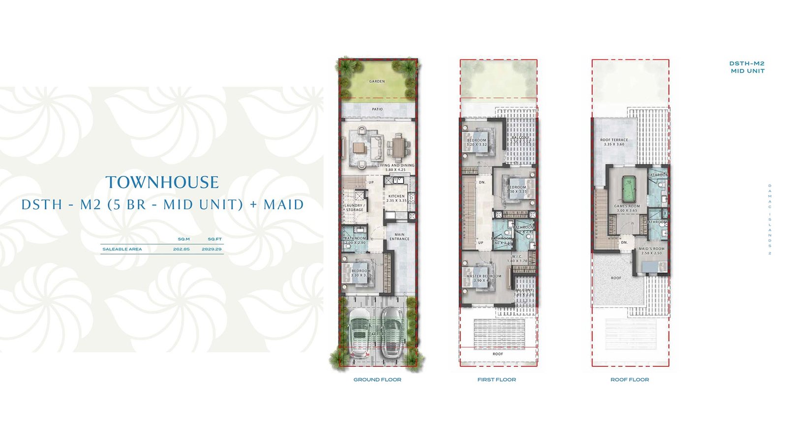 5 Bedrooms + Maid floor plan