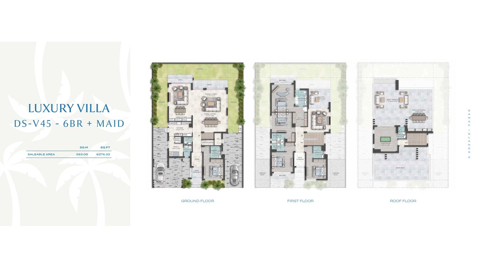 6 Bedrooms + Maid floor plan