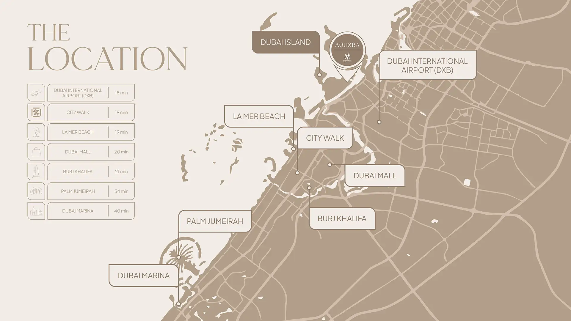 Aquora at Dubai Islands location map