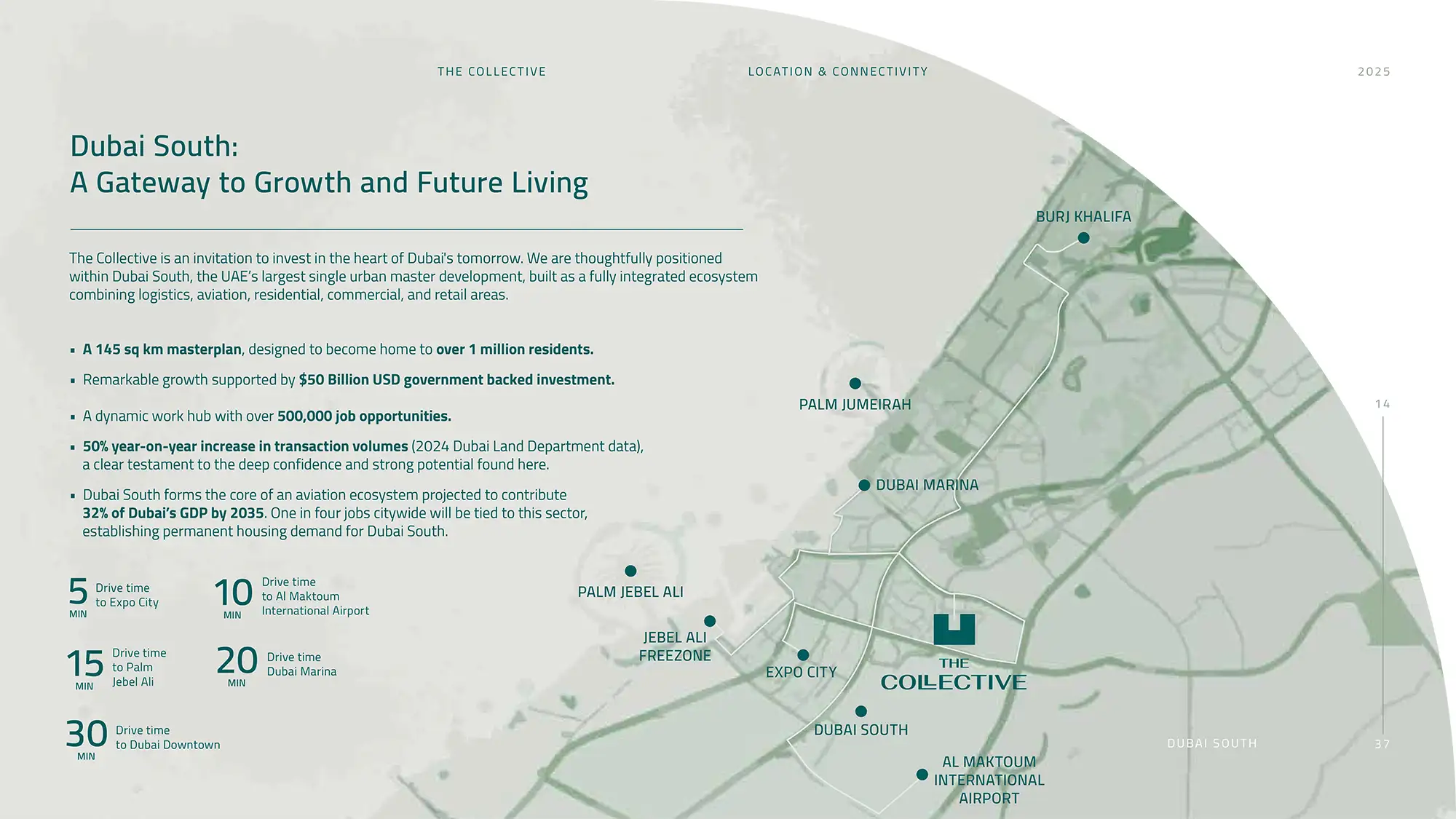 The Collective at Dubai South location map