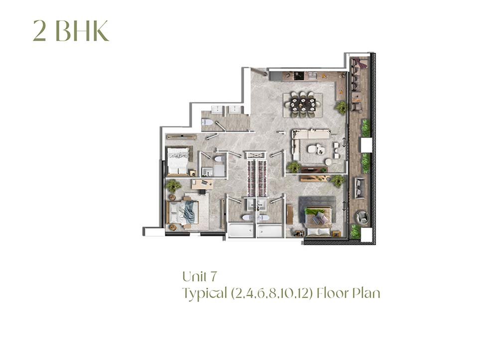 Al Ghaf 2 at Al Furjan floor plan