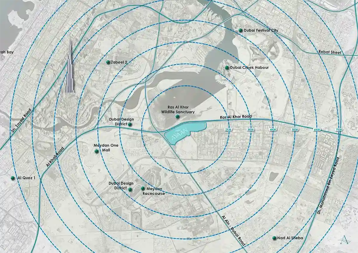 Ayaan Heights 1 at Meydan location map