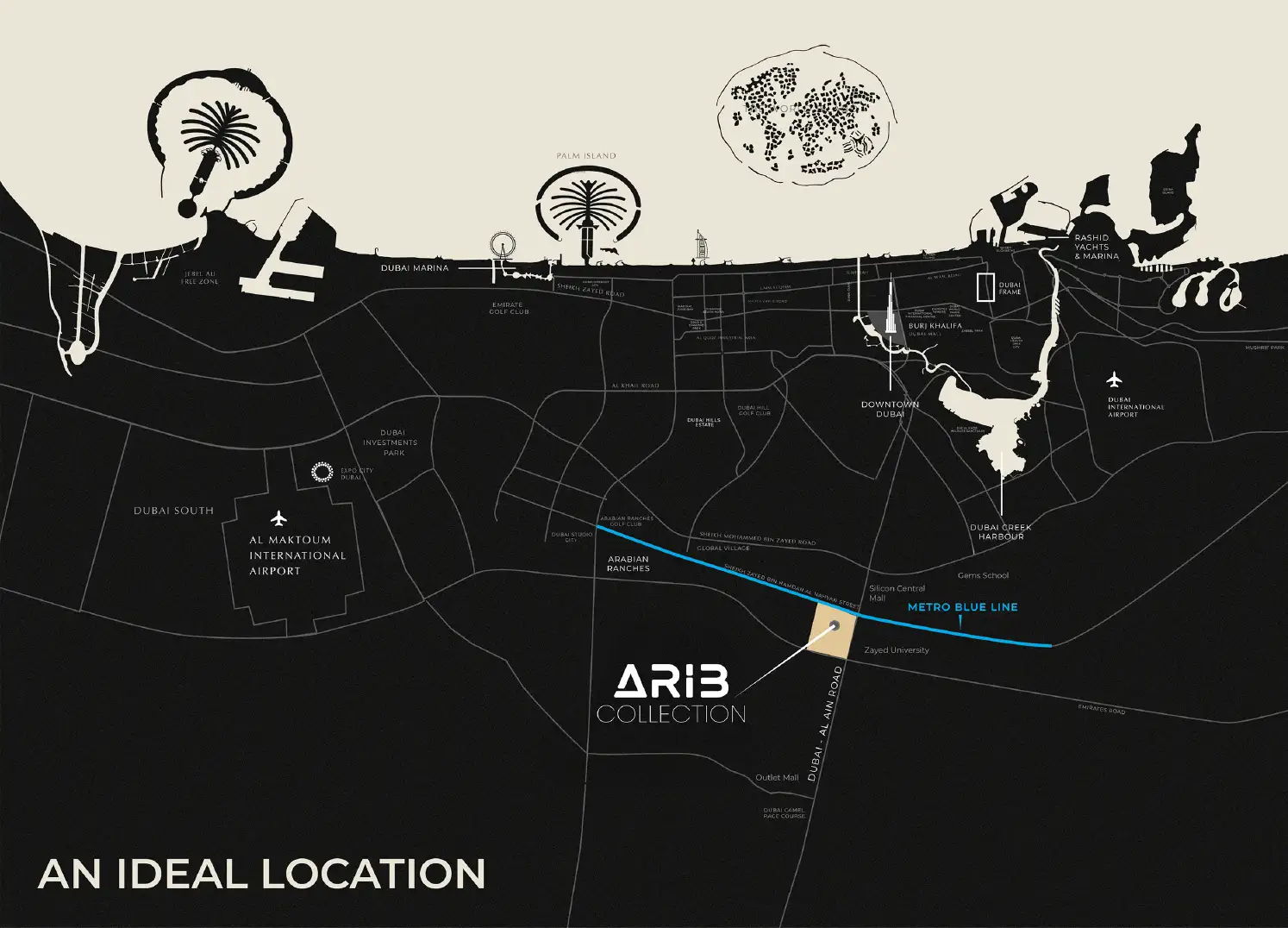 Arib Collection at Dubailand location map