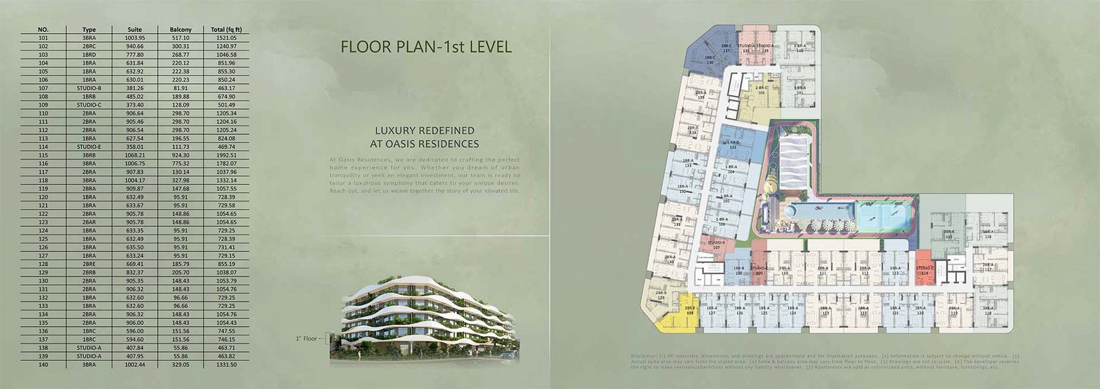 Oasis Residences at Dubai South floor plan