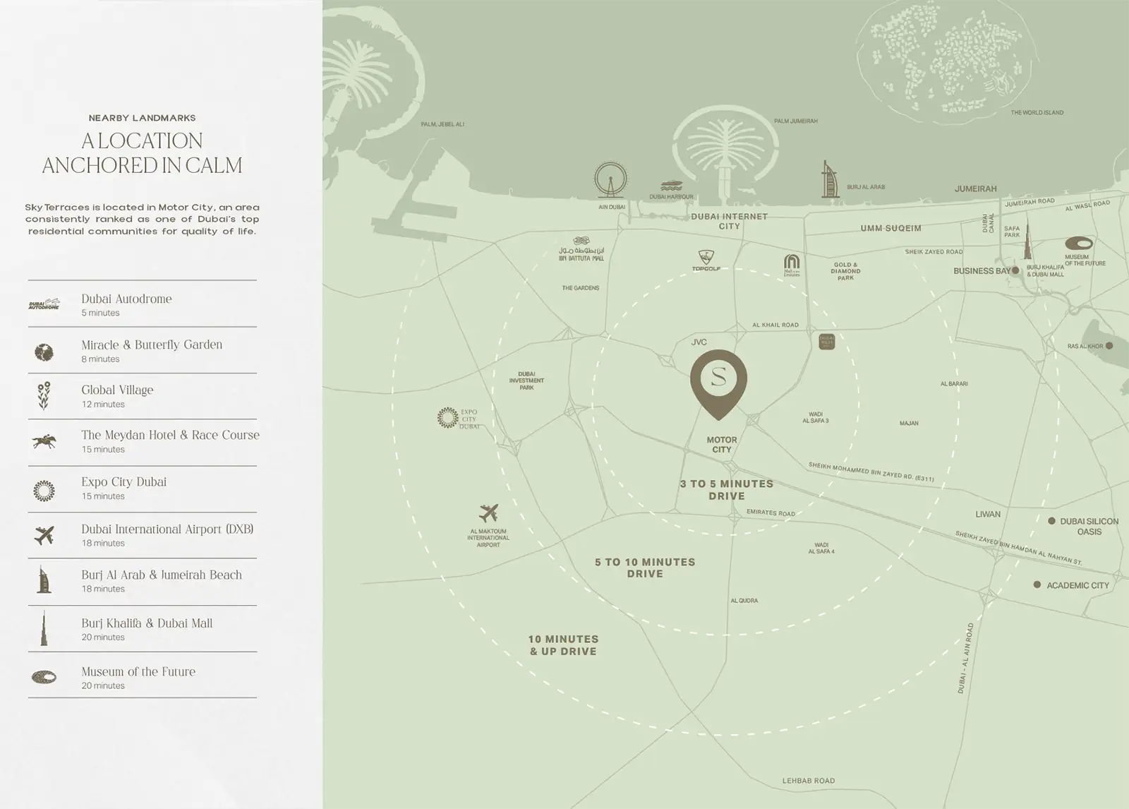 Binghatti Skyterraces location map