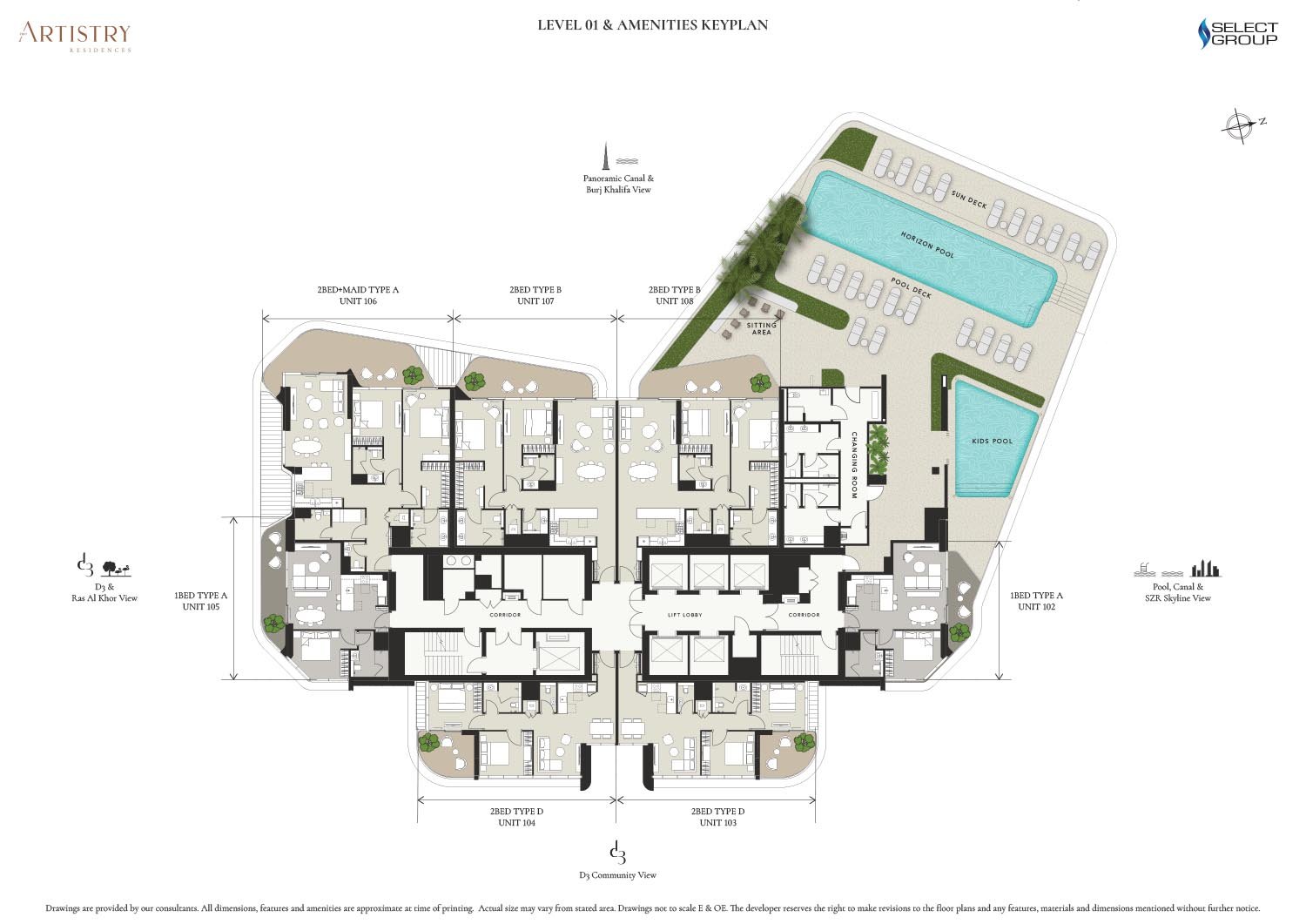 Artistry Two Residences at D3 Layout Plan 1st Level floor plan